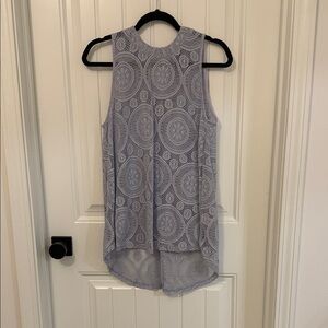 Elodie Blue Geometric Tank Top
